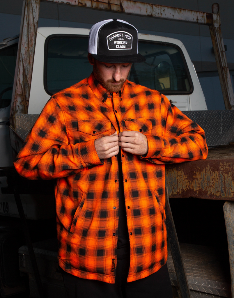 Men's Guardian 2.0 Reversible Flannel Jacket - Orange | Dixxon Flannel Co. XS